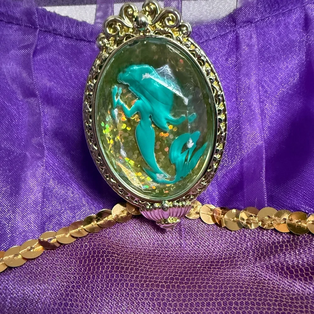 DISNEY Ariel The Little Mermaid Purple and Teal Kids Costume Dress - Picture 4 of 4